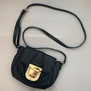 Michael Kors black / gold crossbody bag
